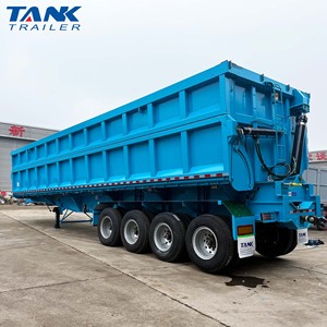 Semirremolque de volteo lateral de 4 ejes, semirremolque de transporte de construcción de servicio pesado en venta - Product Image 4