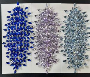 Applicazione di Fiori 3D Fatti a Mano con Foglie e Perline Trasparenti, Decorata con Strass e Cristalli per <span class=keywords><strong>Abiti</strong></span> da Cerimonia e da Festa - Product Image 6