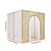 Cloison de séparation en métal Art déco personnalisée en gros pour restaurant salle privée ongles spa salon de beauté éboulis salle mariage anniversaire
