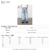 Vente en gros d'usine, jeans pour hommes personnalisés, style streetwear, patchwork et effet déchiré, pantalon homme