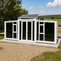 Maison conteneur pliable et extensible équipée d'un panneau solaire pour le glamping et l'hébergement temporaire