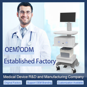 Moderne In Hoogte Verstelbare Roestvrijstalen Laptop Monitor <span class=keywords><strong>Trolley</strong></span> Duurzaam Mobiel Werkstation Voor Ziekenhuis Kliniek Gym Woonkamer - Product Image 2