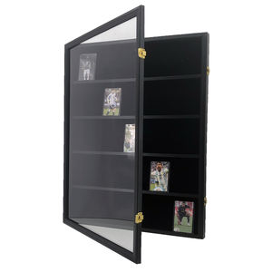 Personnalisé 30.5*24.25*2 "noir clair vue verrouillable armoire murale étoile carte présentoir <span class=keywords><strong>NBA</strong></span> étui pour Collection - Product Image 1