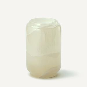 Vase Flore Marbre Onyx Blanc Poli - Product Image 1