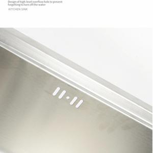 Leimanxi อ่างล้างจานสแตนเลส304 6845หนา0.75มม. อ่างล้างจานสแตนเลส4รูอ่างล้างจาน - Product Image 6