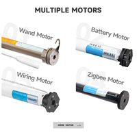 Stores zébrés électriques motorisés jour et nuit, stores occultants intelligents avec télécommande, installation intégrée, couleur noire