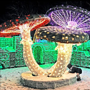 Uplumin Guirlande lumineuse LED 3D personnalisée en PVC étanche motif champignon luminescence décorative pour décorations de Noël et de vacances - Product Image 6