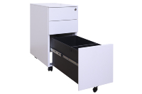 Mobilier de bureau Piédestal mobile Armoire de bureau mobile Rangement mobile Acier Classeur mobile à 3 tiroirs Piédestal roulant