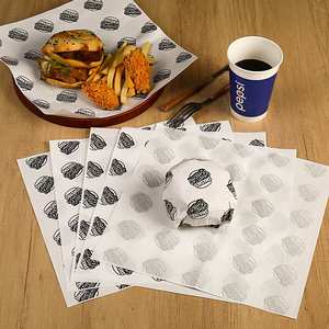 Wholesale Take Out <b>Burger</b> Sandwich <b>Wrapping</b> <b>Paper</b> Fried Fast Food Pe Coated Waterproof Greaseproof Wrap <b>Paper</b> Customized - Product Image 6