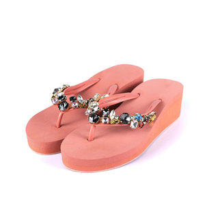 Nuove infradito da <span class=keywords><strong>donna</strong></span> con tacco alto per <span class=keywords><strong>pantofole</strong></span> Casual Design a zeppa con strass morbido in altezza e caratteristiche antiscivolo - Product Image 1