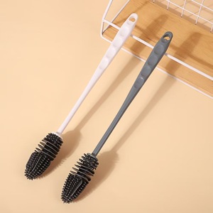 Cepillo giratorio de silicona <span class=keywords><strong>con</strong></span> mango largo de plástico para limpieza manual de biberones, 360 grados sin ángulos muertos, para limpiar manchas de té. - Product Image 2