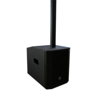 Sistema de Sonido Profesional Accuracy Pro Audio AC47-MK2 de 1000W con Woofer de 8 Pulgadas, Altavoz de Columna Activo de Madera con Bluetooth