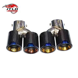 Tubos de Escape Cuádruples de Acero Inoxidable para <span class=keywords><strong>BMW</strong></span> M Style G2X M340 <span class=keywords><strong>M440</strong></span> G4X M240, Puntas de Escape y Silenciador, Aspecto de Fibra de Carbono - Product Image 1
