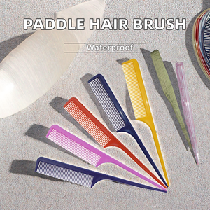 Vente chaude ionique en plastique pagaie <span class=keywords><strong>brosse</strong></span> à cheveux <span class=keywords><strong>coiffeur</strong></span> coussin d'air peigne cuir chevelu cheveux Massage <span class=keywords><strong>brosse</strong></span> à cheveux - Product Image 2