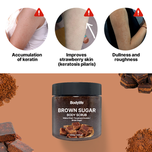 Gommage corporel au sucre brun biologique, blanchissant naturel, peau lisse, soin <span class=keywords><strong>spa</strong></span>, exfoliant, hydratant, nettoyage en profondeur - Product Image 6