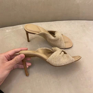 Sandalias de Tacón de Cuña con Cordones, Ligeras y Cómodas, Color Marrón, para Mujer Madura, Verano-Otoño - Product Image 2