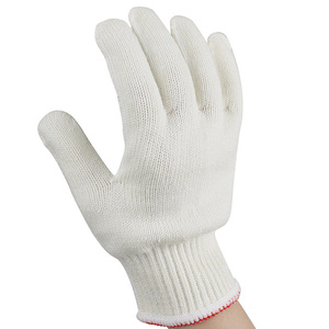 Guanti da Lavoro Bianchi in Cotone Economici e Confortevoli per Manipolazione Generale di Materiali - Product Image 4