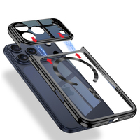 Ckk casing ponsel transparan magnetik, pelindung telepon genggam tahan guncangan & kuning, pengisian daya nirkabel untuk iphone 17 pro max