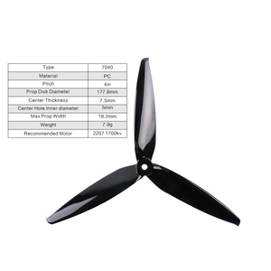 Gemfan 7040 <span class=keywords><strong>3</strong></span> (2CW + 2ccw) bán buôn Hot Bán giá rẻ giá gemfan 7040 <span class=keywords><strong>3</strong></span> bay không người lái cánh quạt cho RC FPV Freestyle 7inch bay không người lái - Product Image 4