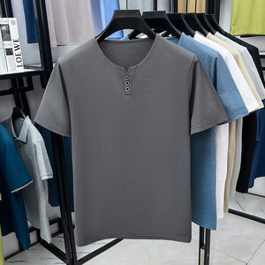 High-street to <strong>Shirt</strong> for Men Summer Sundays Tactical T- <strong>Shirt</strong> Short Sleeve Drop Shoulder Plain Solid Minimal Casual Daily Wear - Product Image 1