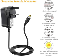 Alimentation 5V 3A, adaptateur secteur AC DC 5V, transformateur avec 8 prises DC pour appareils électroniques domestiques, boîtier TV, routeur, bande LED