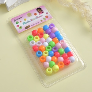 Cuentas para el Cabello Africanas de Moda, Cuentas de Plástico Coloridas con Orificio Grande, Accesorios para Rastas, para Mujeres y Niñas - Product Image 4