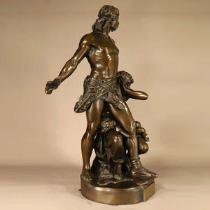 Statue d'Apollon en laiton, taille réelle, <span class=keywords><strong>sculpture</strong></span> de personnage mythologique grec européen - Product Image 3