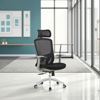 Chaise de bureau pivotante de luxe en maille Chaise de conférence moderne avec soutien lombaire réglable Chaises de direction commerciales ergonomiques