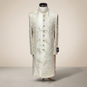 Sherwani tendance 2023 avec broderie magnifique en tissu de soie brute, taille XL, costume de mariage pour homme, costumes et blazers pour homme>Costumes pour homme - Product Image 5