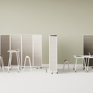 Partición móvil de aluminio para oficina con ruedas de partición móviles para división de espacio de trabajo flexible - Product Image 5