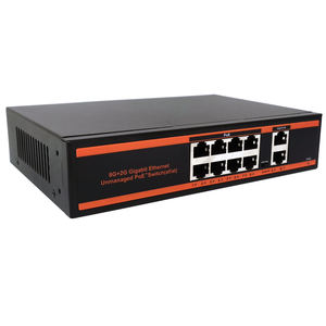 厂家直销8端口OEM PoE交换机48V <span class=keywords><strong>2</strong></span> 10/100/1000上行RJ45端口全千兆PoE交换机用于IP摄像机 - Product Image 6