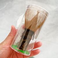 Fouet à matcha en bambou violet avec dents courbées progressivement et non repliées pour la cérémonie du thé Usucha Koicha, offre OEM de boutique