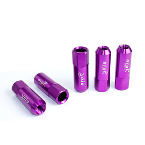 Capuchons de roue en alliage d'aluminium Otor M12x1.5 bleus pour la mise à niveau des roues de voiture - Product Image 3