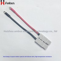 Câble à courant élevé 50A pour prise bipolaire, en caoutchouc silicone, fil de cuivre étamé, pour chariot élévateur électrique, batterie au lithium