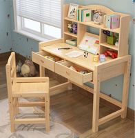 Table d'étude pour enfants, ensemble bureau d'écriture simple, en bois massif, pour la maison