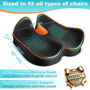 Coussin de siège de voiture ergonomique <span class=keywords><strong>médical</strong></span> breveté en mousse à mémoire de forme pour soulager la pression, environ 45 cm, pour camion, conducteurs de petite taille, <span class=keywords><strong>fauteuil</strong></span> roulant - Product Image 4
