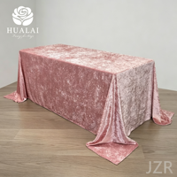 Nappe en velours vert et or HuaLai sur mesure pour buffet et banquet, protection de table antidérapante et durable, OEM bienvenu