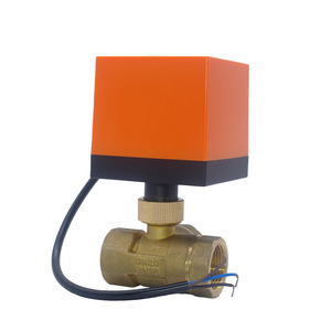 Vanne à boisseau sphérique électrique Hinler DN20 PN16 pour systèmes de chauffage avec joints souples - Product Image 1
