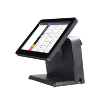 Terminal de caisse enregistreuse pour machines POS simples de 15.6 pouces avec imprimante thermique Scanner LED Affichage client Systèmes POS tout-en-un