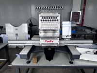 Machine à broder informatisée haute précision à tête unique 12/15 aiguilles, zone de travail 500*1200mm, grande capacité pour broderie de vêtements/robes