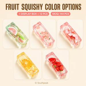 Jouet souple en gelée de fruits Southpeak avec inserts transparents, jouet anti-stress <span class=keywords><strong>à</strong></span> presser, cadeau doux au toucher, emballage rectangulaire, vente en gros, présentoir WS - Product Image 2