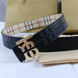 <span class=keywords><strong>Ceinture</strong></span> en cuir de vachette véritable pour homme et <span class=keywords><strong>femme</strong></span>, avec boucle en alliage lisse, embossage double face, style business décontracté, polyvalente - Product Image 2
