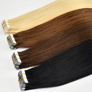 Extensions de cheveux brésiliens de qualité 12A de luxe, ruban adhésif invisible, cheveux vierges Remy, cuticules alignées, cheveux humains Amygirl, double trame à la machine - Product Image 2