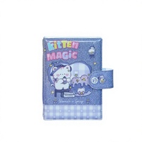 Carpeta para Photocards Kpop con Diseño de Cachorro de Dibujos Animados, Carpeta Desmontable para Photocards, Mini Álbum de Fotos con Diseño de Botón, Cuaderno