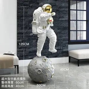 Estatua <span class=keywords><strong>de</strong></span> Astronauta, Decoración <span class=keywords><strong>de</strong></span> Lujo para <span class=keywords><strong>el</strong></span> Hogar, Estatua <span class=keywords><strong>de</strong></span> Resina <span class=keywords><strong>de</strong></span> <span class=keywords><strong>Hombre</strong></span> del Espacio, Estatua <span class=keywords><strong>de</strong></span> Astronauta <span class=keywords><strong>de</strong></span> Tamaño Real - Product Image 2