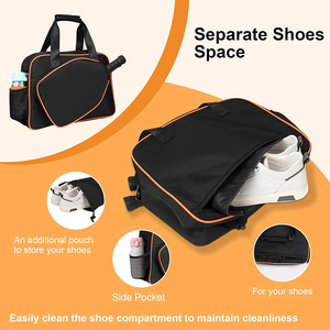 Custom Women's Large <b>Tennis</b> & Pickleball Paddle Tote Carry Bag Squash Racquet Ball Holder With Durable Construction - Product Image 3