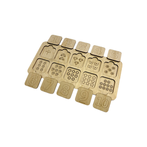 Tableau de comptage en bois Montessori double couche, jeu d'association, jouet d'apprentissage des mathématiques pour enfants, aide éducative préscolaire - Product Image 1