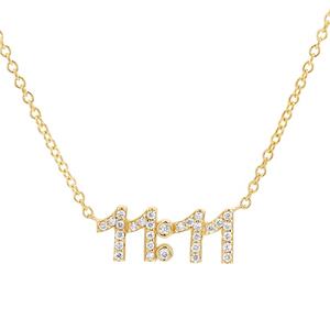 Cadena de Cable de Regalo 11:11 Personalizada, Corte Radiante, Plata de Ley 925 y Oro de 14k, Minimalista, Alta Calidad, Venta al por Mayor de Fábrica, Novedad 2025 - Product Image 4