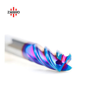 Fresa a Sfera con Raggio d'Angolo ZANHO in Carburo ad Alta Durezza, 4 Taglienti, Nano Blu, Angolo di Elica 45°, HRC65 per Fresatura - Product Image 2