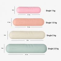 Haltères en silicone couleur personnalisée 2 kg – Ensemble antidérapant pour yoga et Pilates – Poids d'entraînement – Vente en gros – Fabricant en vrac